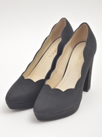 スカラップパンプス/イエロー