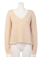 バックスピンドルフレアニット/ベージュ