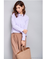 ビジューブローチブラウス/イエロー