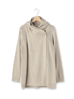 フード付きニットカーディガン/オフホワイト(003)