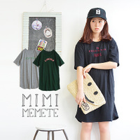 刺しゅうロゴTシャツワンピース