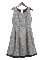 【2ndline】フィット＆フレアツィードワンピースCL-1218/LGY