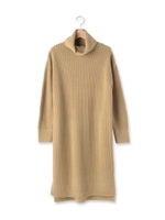タートルネックニットワンピース/グレー(012)