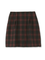 フラノチェックスカート/ダークグレー(213)