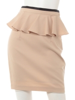 【Auntie Rosa】ペプラムベルト付タイトSK/BEG