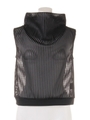 STRIPE MESH SLEEVELESS TOPS/ブラック