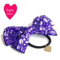 キラキラビジューリボンヘアゴム