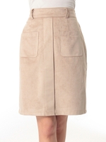 スウェードタイトスカート/ベージュ