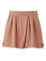 ストレッチブッチャーキュロットパンツ/ベージュ(052)