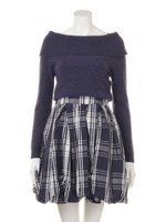 ニットドッキングリボンワンピース/CML