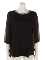 ヘムフレアチュニック/ブラック(010)