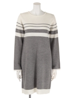 ミラノリブボーダーＯＰ/ホワイト1