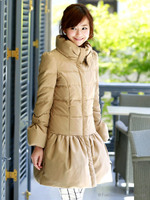 リボンクチュールドレスダウンコート/アイボリー