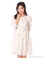 リボンフラワースイートワンピ/ベビーピンク