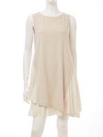 【andGIRL3月号/sweet3月号掲載】サイドプリーツワンピース/オフ×オフ