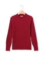 リブハイネックニットプルオーバー/ネイビー(093)