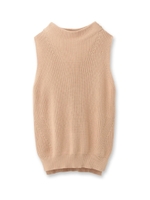 前後アシメノースリーブコットンニット/ベージュ(052)