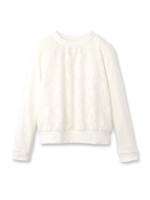 RUE DES CHATSフラワーレース切り替えカットソー/アイボリー(004)