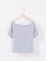 【Auntie Rosa】袖フリルデコルテトップス/PNK