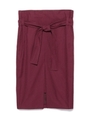 ウエストベルトスリットスカート/WINE