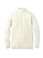 ストレッチボーダー天竺インナーカットソー/レモンイエロー(131)