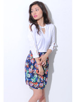 スリットスリーブTOP/GRAY