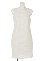 フラワーレースコクーンOP/WHT