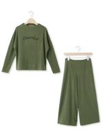 起毛リブセットアップワンピース/ネイビー(093)