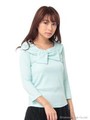 変形リボンモチーフリブTOPS 2/ミント