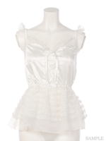 NF サテンレースビスチェ/ホワイト