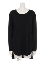 クロススタッズロンティー/ブラック