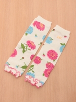 ジニア柄レッグウォーマー/パープル