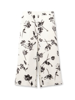 フラワープリントワイドパンツ/ブラック(119)