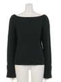 WIDE ROLL KNIT TOP/グリーン