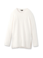 [L]サイドスリットニットトップス/ライトグレー(911)