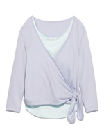 【emmi studio】カシュクールレイヤードトップス/SAX