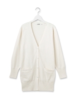 Vネックカーディガン/ホワイト系(002)