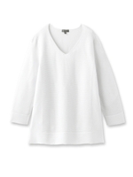 【VERY4月号掲載】[L]Vネック切替プルオーバー/ライトブルー(891)