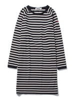 STRIPED L/S DRESS/ベージュ
