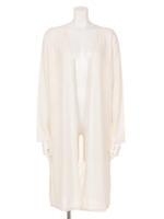 【ANAP】柄レースロングカーディガン/WH