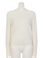 【FEMININE】デコルテオフショルニット/ホワイト