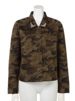 【chille anap】衿ビジュ付ミリタリーシャツジャケット/MIX