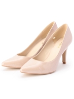 エナメルポインテッドパンプス/ライトベージュ(051)