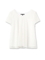 シフォンストライプブラウス/ライトオレンジ(066)