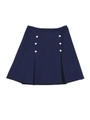 ハイショクプリーツスカート/ネイビー
