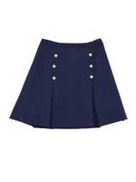 ハイショクプリーツスカート/ネイビー