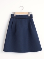 フラワージャカードスカート/ネイビー