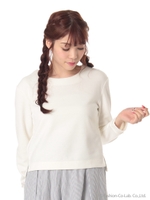 袖口ビジュープルオーバー/Navy