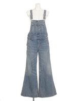 13.25ozセルビッチDENIM バギーオーバーオール/ブルー