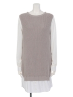 【FEMININE】シアースリーブドッキングOP/ブラック